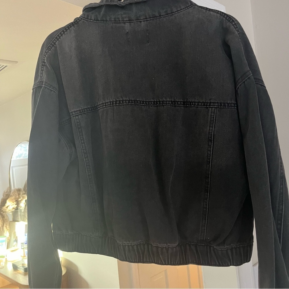 Vintage Inspired Black Denim Jacket, Women’s XL - Picture 4 of 6